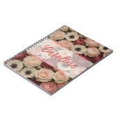 Carnet en spirale de conception florale personnali (Côté gauche)