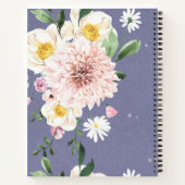 Carnet en spirale de fleurs violettes à couverture (Dos)