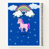 carnet en spirale de licorne (Dos)