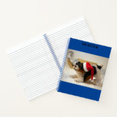 Carnet en spirale de noël de chien avec nom person (Intérieur)