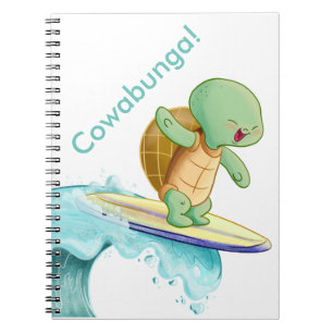 Carnet en spirale de photo de Kawaii de tortue