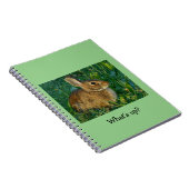 Carnet en spirale de photo de lapin (Côté Droit)