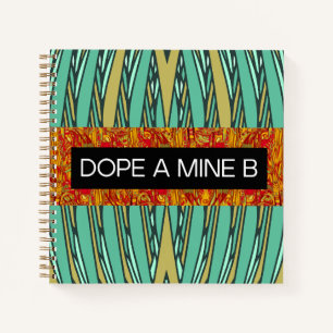 carnet en spirale de style tropical DOPE A MINE B