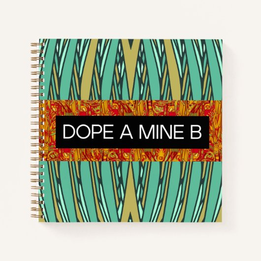 carnet en spirale de style tropical DOPE A MINE B (Devant)