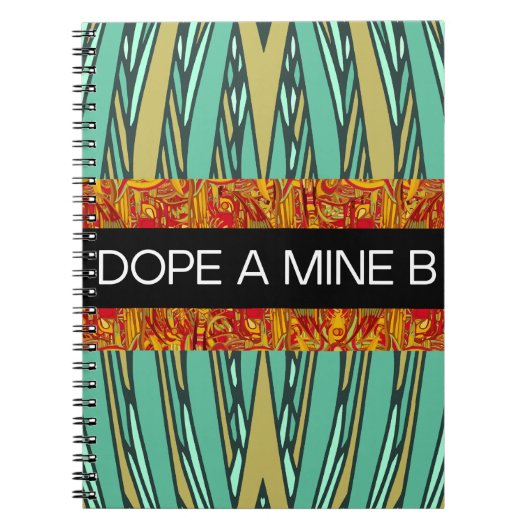 carnet en spirale de style tropical DOPE A MINE B (Devant)