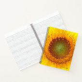 Carnet en spirale de tournesol à rapport d'or (Intérieur)