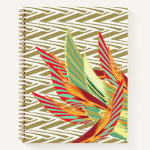 Carnet en spirale des plumes tropicales