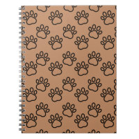 carnet en spirale Empreinte de patte