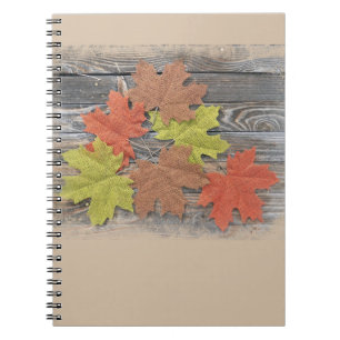 Carnet en spirale feuille éparpillé