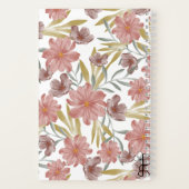 Carnet en spirale florale aquarelle | journal mign (Verso)