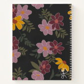 Carnet en spirale florale d'automne | journal mign (Dos)