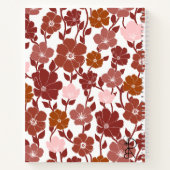 Carnet en spirale florale rose et orange | carnet (Dos)