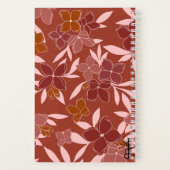 Carnet en spirale florale rose et orange | Journal (Verso)