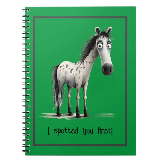 Carnet en spirale mignon pour les amateurs de chev (Devant)