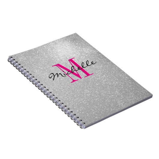 Carnet en spirale monogramme de parties scintillan (Côté Droit)
