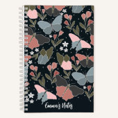 Carnet en spirale papillon bleu | Journal mûr (Recto)