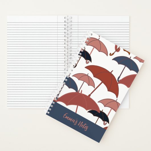 Carnet en spirale parapluie clair | Journal d'auto (À l'intérieur)