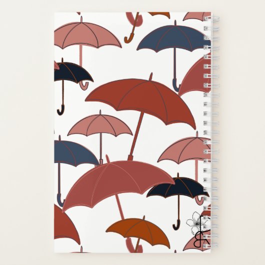 Carnet en spirale parapluie clair | Journal d'auto (Verso)