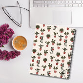 Carnet en spirale plante pointé | journal mignon