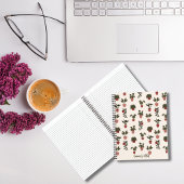 Carnet en spirale plante pointé | journal mignon