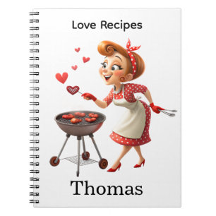 Carnet en spirale Recette Cœurs Rouges Amour de Cu