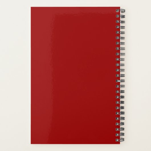 Carnet en spirale rouge foncé classique (Dos)