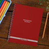 Carnet en spirale rouge foncé classique