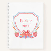 Carnet En vichy Cimetière scolaire personnalisée (Devant)