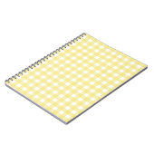 Carnet En vichy jaune pâle et blanc (Côté gauche)
