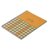 Carnet En vichy orange et vert (Côté gauche)