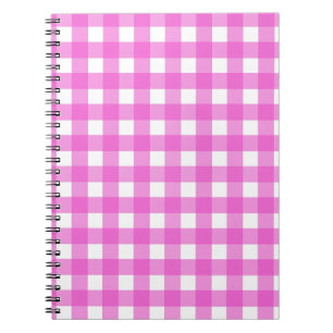 Carnet En vichy rose