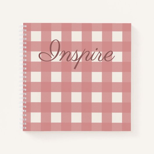 Carnet En vichy rose (Devant)