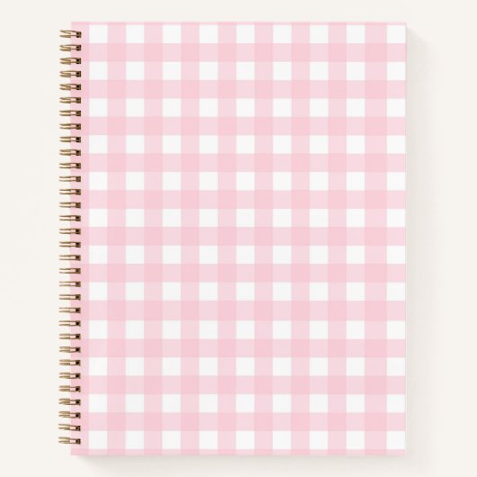 Carnet En vichy rose (Devant)
