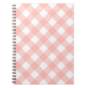 Carnet En vichy rose doux