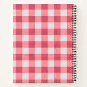 Carnet En vichy rose - Journal esthétique douce (Dos)
