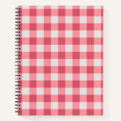 Carnet En vichy rose - Journal esthétique douce (Devant)