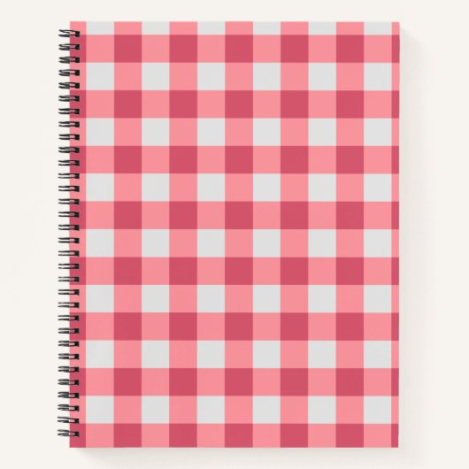 Carnet En vichy rose - Journal esthétique douce (Devant)