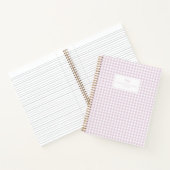 Carnet En vichy rose, preppy & Pastel esthétique (Intérieur)