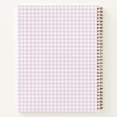 Carnet En vichy rose, preppy & Pastel esthétique (Dos)