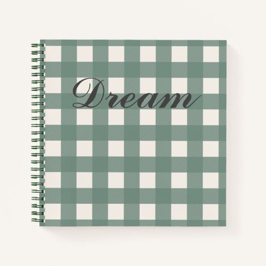 Carnet En vichy verte (Devant)