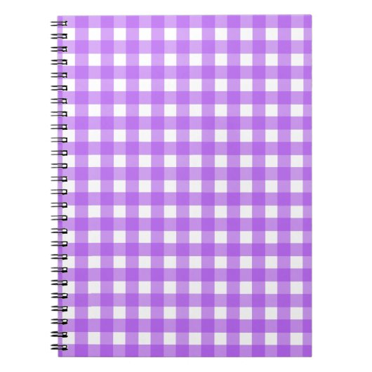Carnet En vichy violet brillant (Devant)