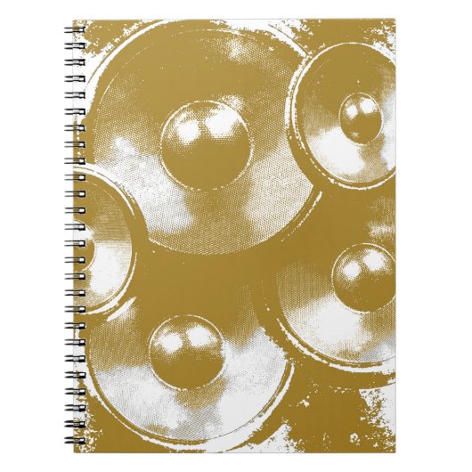 Carnet Enceintes de musique orange (Devant)