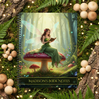 Carnet Enchanted Day Fairy Reading a Book Notebook