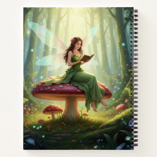 Carnet Enchanted Day Fairy Reading a Book Notebook (Dos)
