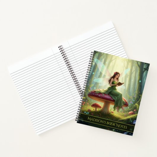 Carnet Enchanted Day Fairy Reading a Book Notebook (Intérieur)