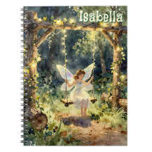 Enchanted Fairy on a Swing in a Magical Forest