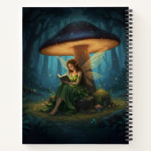 Carnet Enchanted Night Fairy Reading a Book Notebook (Dos)
