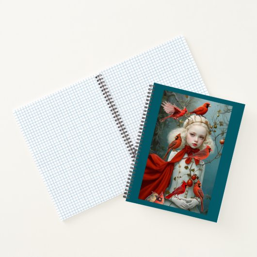 Carnet "Enchanted Winter Cardinal - Imaginaire Spiral Not (Intérieur)
