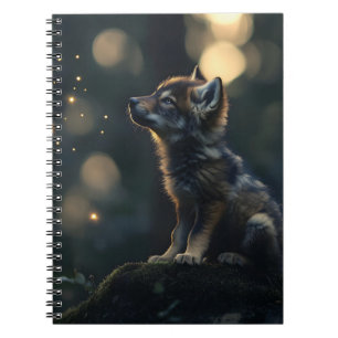 Carnet Enchanter le loup de bébé observer les lucioles