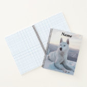 Carnet Enchanter White Husky Dog dans la neige (Intérieur)
